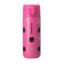 Starbucks STARBUCKS Halloween 2024 Stainless Steel Bottle Pink 381ml Tumbler Coffee Starbucks Halloween 2024 Cat Cat Cat Present Gift Water Bottle rožinė