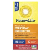 Renew Life, Ultimate Flora Everyday Probiotic, 15 billion CFU, 60 veggie capsules
