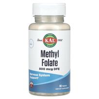 KAL, Methyl Folate, 800 mcg, 90 Tablets