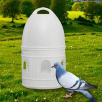 -Large Capacity Water Dispenser Feeder Bottle with Handle Bird Bath for Cockatiel Parrot balta