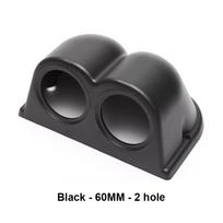 Universal 60mm Car Gauge Pod Single Double Triple Car Meters Holder Auto Modified Instrument Meter Rack for Left Right Drive Car 2 matte black 60mm black