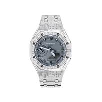 CASIO Unisex Liquid Crystal,Analog Dual Display Series 48.5mm Gray Watch GA-2110ET-8A(Watch8--) Regular Watch Box white
