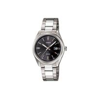 CASIO Men Standard Series Black Watch MTP-1302D-1A1V MTP-1302D-1A1V Silver Strap Black Dial black