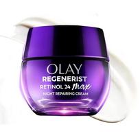 Olay Regenerist Retinol 24 Max Moisturizer, Retinol 24 Max Night Face Cream, Fragrance-free, 48.2g 1.7oz + Whip Face black