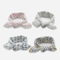 Dream tofu flower square petite scarf 4-piece set, korean baby products gray