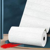 5/10M 3D tapetų dekoravimas, lipnūs antikvariniai putplasčio plytų tapetai, svetainė, miegamasis, vandeniui atsparūs 3D sienos lipdukai 5M white