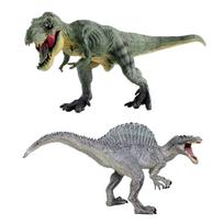 Archnote Tyrannosaurus Spinosaurus Dinozauro Žaislinė Figūrėlė Realistiškas Didelis Rinkinys gray