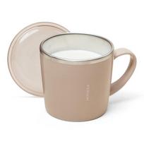 Mother K childrens stainless steel lid cup 250ml, beige, 1 pc., Popular Korean parenting items white