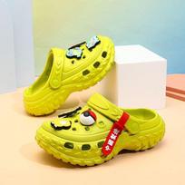 Žavingos Pikachu Vaikų Medinės Klumpės Kvėpuojančios Neslystančios Ir Patogios Vasarinės Basutės StyleF,26-27 yellow