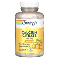 „Solaray“, kalcio citratas, natūralus apelsinas, 1000 mg, 60 kramtomųjų tablečių (250 mg vienoje tabletėje)
