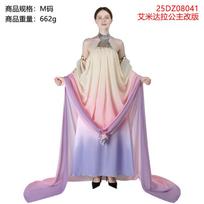 Žvaigždžių karai Padme Amidala Cosplay Kostiumas Karalienės Amidala Suknelė Suaugusiųjų Helovino Šventės Apranga su Apsiaustu XL rožinė
