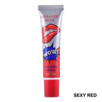 fizz lip gloss tearful liquid lipstick long-lasting mask base waterproof 6 colors, Sexy Red, 1 piece, 04 Sexy Red gray