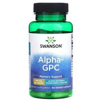 Swanson, Alpha-GPC, 300 mg, 60 daržovių kapsulių