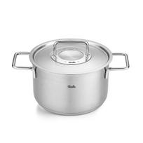 Fissler 20 cm Pure Collection troškintuvas su nerūdijančio plieno dangčiu, tinkamas dujinėms viryklėms, pagamintas Vokietijoje, japoniškas sidabrinis Fire/IH [Autorizuotas produktas] sidabras