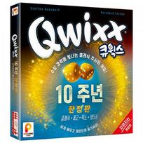 Popcorn Games Qwixx 10-ojo jubiliejaus riboto leidimo (Rinkinyje yra 4 žymekliai) white