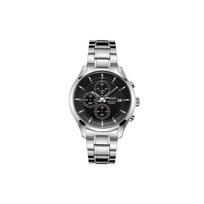 Seiko Three Eye Chronograph 100 Meters Waterproof Business Casual Fashion Quartz Watch Men watches Black SKS539P1 Black Dial black
