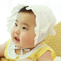 Monsieur Unisex Paisel Ribbon Bonnet, 46cm, White, Popular baby clothes in Korea beige