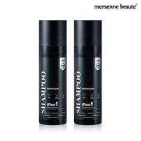Mersen Beauté Spalvą keičiantis dažantis šampūnas su biotinu žiliems plaukams, 2 vnt., 200 ml black