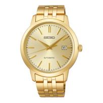 SEIKO SELECTION 100 metrų atsparus vandeniui Automatinis paauksuotas Plieninė apyrankė 41,2 mm vyriškas laikrodis auksinis ciferblatas SCVE062 auksas
