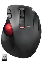 ELECOM Mouse Wireless Trackball Red Ball 6 Buttons Tilt Function and Right Adopts Gaming Grade Optical Sensor Black (Thumb) (Left Scroll) M-XT3DRBK-G