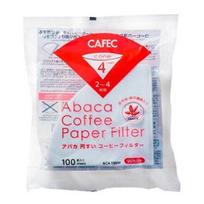 CAFEC Abaka conical coffee filter for 2-4 cups, 100 pieces, 3 pack AC4-100W red