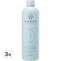 Waken Mouth Wash Sodium Fluoride Peppermint Flavor, 500ml, 3 units white