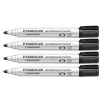 Staedtler Lumocolor Whiteboard Marker Bullet 4pcs (Black)