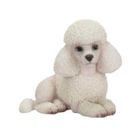 Ubia Sėdintis Pudelis x 3 x cm Lėlės Figūrėlė Ornamentas Gyvūnas Sodo Dekoracija Šuo H23161 5.2 4.8 white