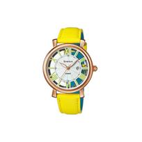 Casio Sheen Series Minimalist Casual Fashion Quartz Movement Genuine Leather Strap Womens Watch White Dial Women watches SHE-4047PGL-9A White Dial white