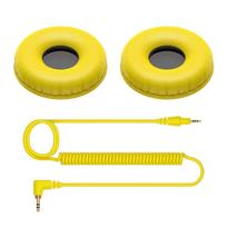 Spiraliniai laido ausų pagalvėlės, skirtos Pioneer DJ Yellow HDJ-CUE1 HC-CP08-Y geltona