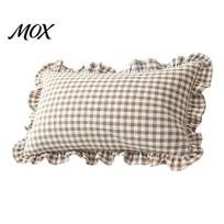 Shabby Chic Sofos Dekoracija, Nertos Pagalvės Užvalkalas, Medvilninis Langeliu Dėklas Su Klostytu Kraštu, 18x18 Kvadratinis, Sofos-Lovoje Coliai 20x12 Dekoratyvinis Užvalkalas Sodybai 30*50cm L