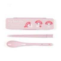 Sanrio My Melody Chopsticks Spoon x x Perfect for New 294071 & Set, 1.8 18.8 4.7 cm, Life, Lunchtime, Character, pink