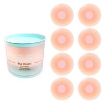 Edge Pro moteriškas silikoninis nuder spalvos liemenėlės spenelių lipdukas, permatomas dėklas, 1 rinkinys white
