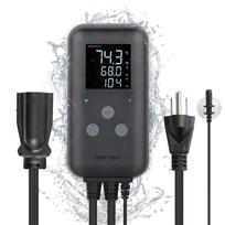 DIGITEN Šildymo kilimėlio termostatas Vandeniui atsparus temperatūros reguliatorius DTC315 Šiltnamio termostatas Akvariumo temperatūros reguliatorius Lauko termostatas 15A gray