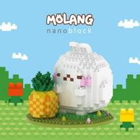Art Box/Plus Fun Molang Nano Block (Pineapple Molang) white