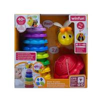 Winfun bee and sunflower stacking game, mixed colors, 1 piece, Korean baby products gray