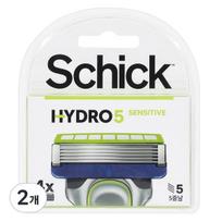 „Schick Hydro 5 Basic Sensitive“ skutimosi peiliukai, 4 vnt. pakuotėje, korėjietiški skutimosi peiliukai black