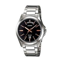 Casio analoginis kvarcinis MTP-1370D-1A2V MTP1370D-1A2V vyriškas laikrodis juoda