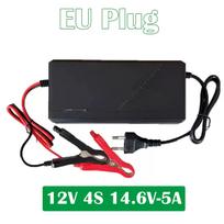 LiFePo4 įkroviklis 12V 24V 5A 10A Automobilio akumuliatoriaus įkroviklis 110-220V Išmanusis akumuliatoriaus įkroviklis 14.6V 29.2V Greitasis įkroviklis Automobiliui Greitas įkrovimas Su krokodilo gnybtais 14.6V 5A juoda