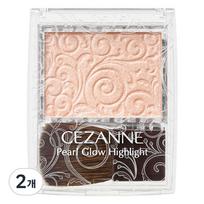 Cezanne Pearl Glow Highlight 2.4g, 02 Rose Beige, 2 pcs. beige