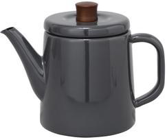 Noda Horo emaliuotas virdulys, 1,5 l, Porchka, Emalis, Pilkas, Pagaminta Japonijoje, PTR-1.5K GR black