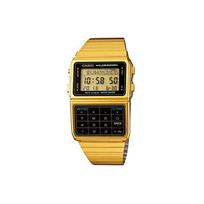 Casio jaunimo serijos skaitmeninis skaičiuotuvas Madingas Retro daugiafunkcis skaičiuotuvas LCD ekranas Atsparus vandeniui Kvarcinis mechanizmas Vyriški laikrodžiai Auksinis DBC-611G-1 Gold black
