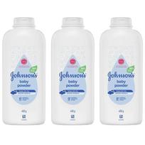 Johnson's Baby Powder Classic Scented 400g 3-Pack Constratch white