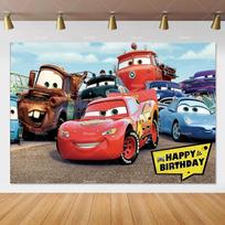 Disney Pixar Cars Žaibas Makvynas nuotraukų fonas gimtadienio vakarėliui, studijinis nuotraukų fonas vaikams, kūdikiams ir kūdikių sutiktuvių vakarėliams, AS41 China Mainland&Thin Cloth 150x100cm