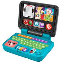 Mattel Fisher Price Pirštų žaidimas ir pokalbiai Šuniukas Dvišalis kompiuteris [Mokomasis/Skaičiai/Anglų/Užsienio kalba] [6-36 mėn.] [Dovana] HMV95 blue