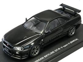 Nissan Skyline R34 II Black 1/43 GT-R V-Spec (Finished Model) juoda