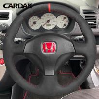 Pasidaryk pats juodo zomšos odos automobilio vairo užvalkalas Honda S2000 2000-2008 Civic Si 2002-2004 Acura RSX Type-S 2002-2006CV1