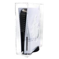 Blitzowl PS5 Pro Cover Dust Cover Transparent Acrylic Case for PlayStation 5 Vertical Standing Dustproof Cooling Protection