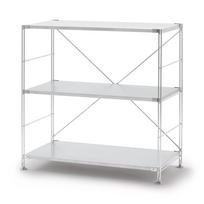 MUJI nerūdijančio plieno modulinis plieninis lentynas 86cm x 41cm x 83cm Sieninis knygų lentynas/Nerūdijančio plieno komplektas, Platus, Mažas, (W) (D) (H), 83267032, Lentyna,