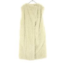 THINK FUR No sleeve Boa Long Best S beige Women Used beige